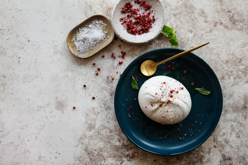 Maplebrook Farm burrata plated