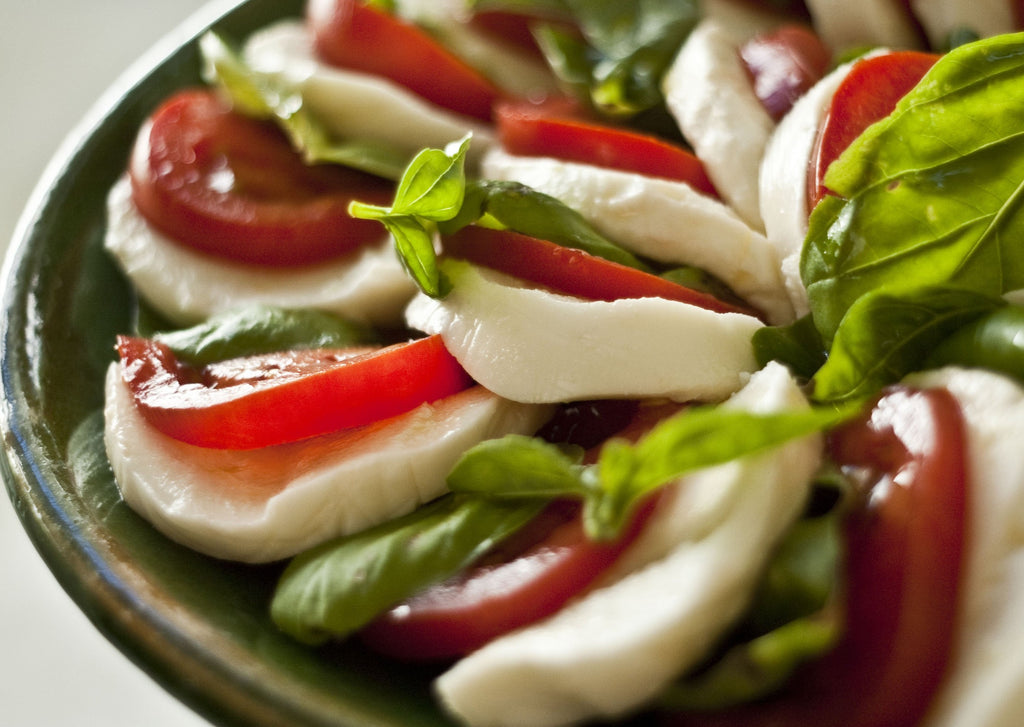 Maplebrook Farm Handmade Mozzarella sliced with basil